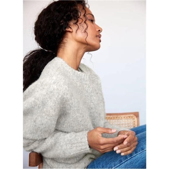 𝅺BABATON | Luxe Crew Sweater Alpaca Wool Grey Size XXS - Picture 1 of 16